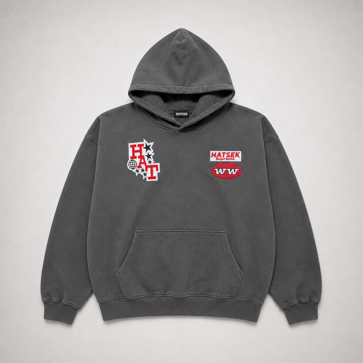 Hatsek Patches Oversized Hoodie
