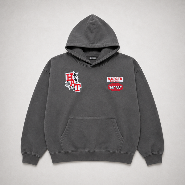 Hatsek Patches Oversized Hoodie