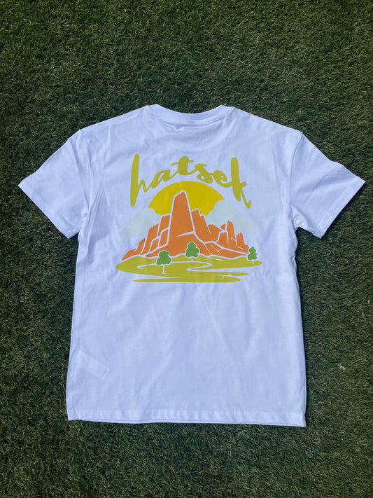 Hatsek - Mountains Tee White OVERSIZED