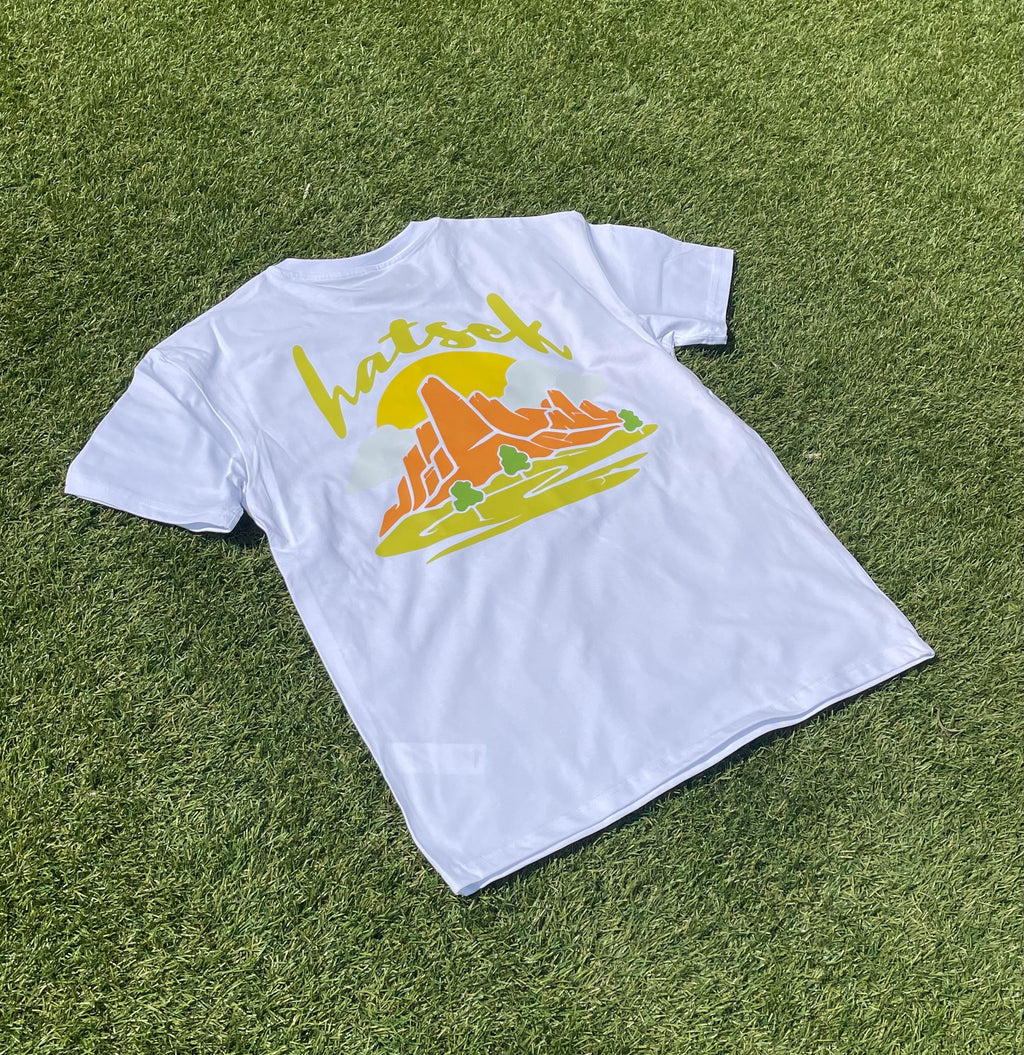 Hatsek Mountains White Oversized Tee